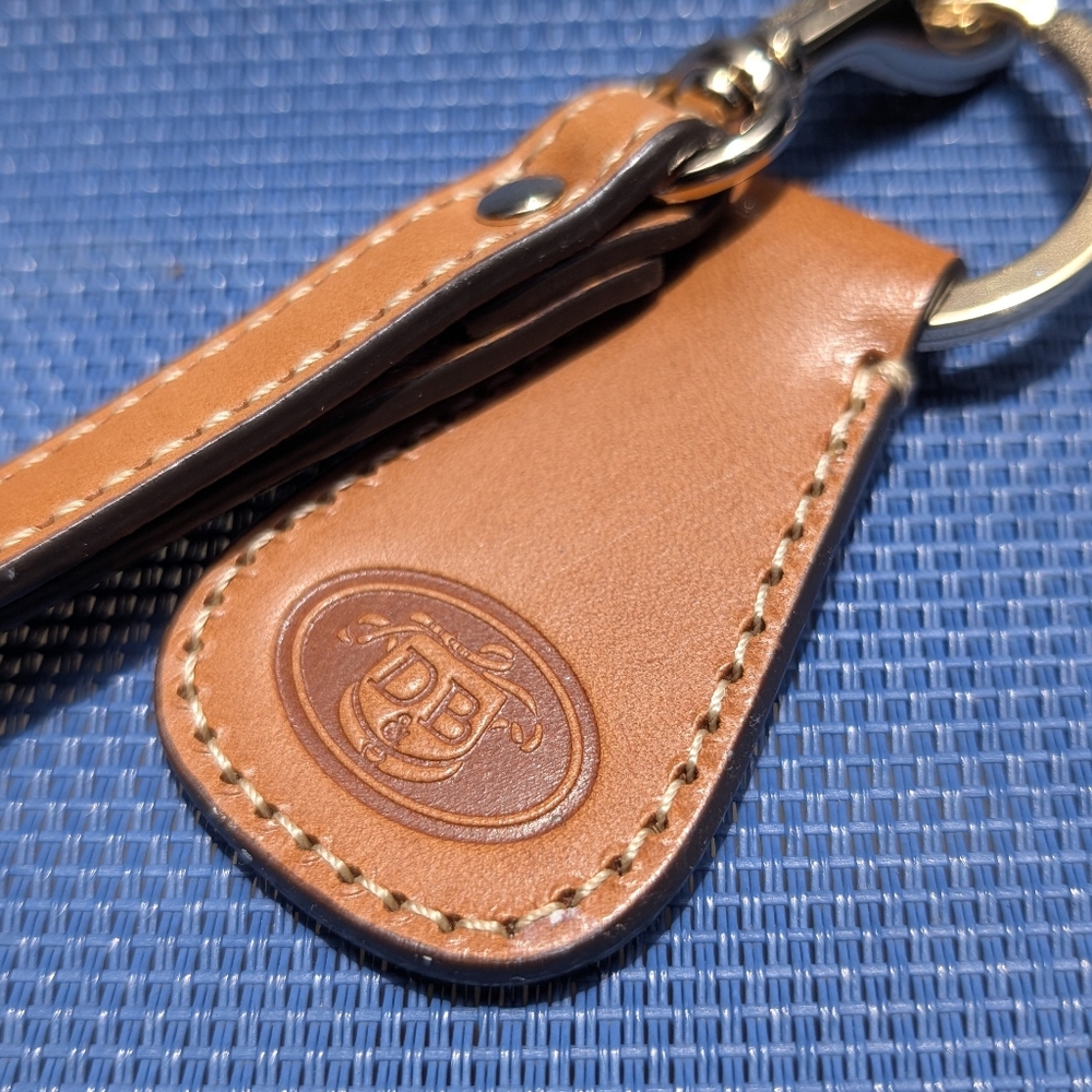 Dooney & Bourke Tan Leather Keychain